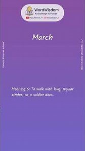 What does "March" mean? | English vocabulary shorts | #march #wordwisdom