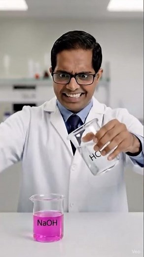 Neutralization Reaction Experiment: NaOH + HCl #chemistry #science