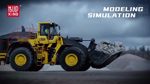 Mould King 17026 Pneumatic Loader Building Blocks Kits, MOC Construction Vehicles Model with Motor/APP Remote Control, Gift Toy for Age 14+ /Adult Collections Enthusiasts(1803 Pieces)