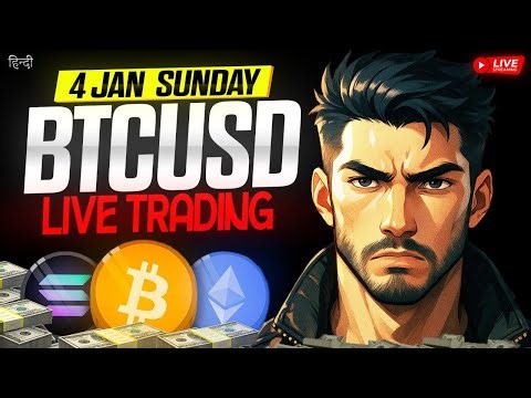 Crypto Live Trading In Hindi | 4 Jan Live Trading | BTC | ETH | #crypto #btc