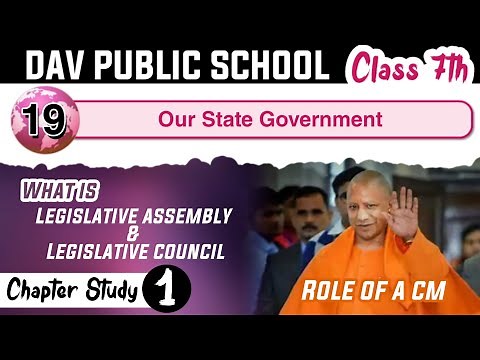 Chapter 19 | Our State Government | Class 7 DAV Social Sci. | Chapter Study (Part 1) 🔥🔥🔥