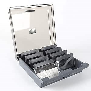 Catekro Business Card Holder Business Card Index Business Card Files Box Storage Box Magnetic Card Classification A-Z Index Four Compartment (1000 cards)