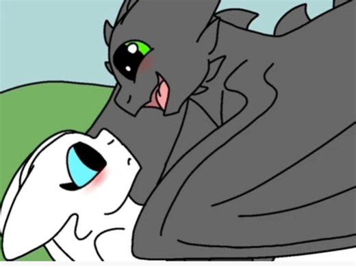 toothless x light fury第四集