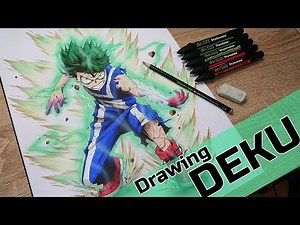 Drawing - DEKU (Izuku Midoriya) EPIC Fighting Pose! - My Hero Academia