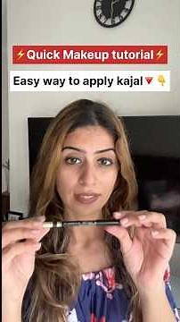 Easy Kajal Makeup Tutorial | Beginner Friendly | ✅💁🏻‍♀️#makeup #kajal #turorial #shortsfeed #hack