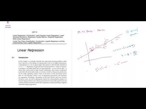 01 OT Unit 2 Linear Regression upto LAD