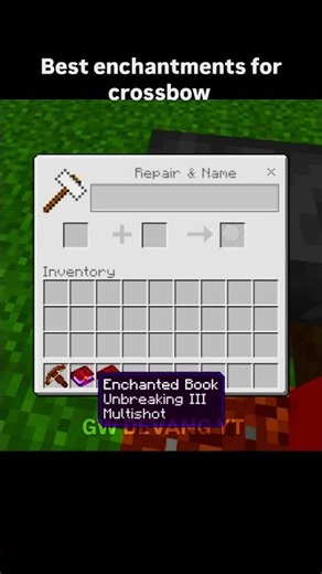 Best Crossbow Enchantments in Minecraft! 🏹 #shorts