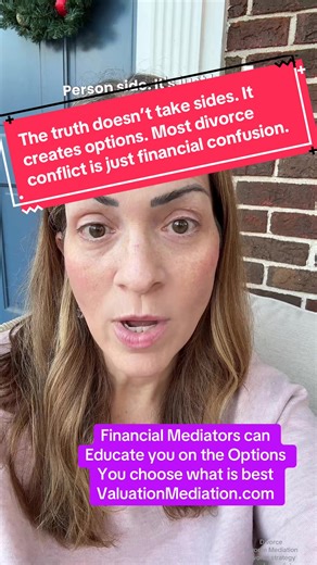 Divorce Truths: The Power of Shared Financial Truth #divorce 👉 The truth doesn’t favor either spouse. It favors reality. Working with a financial mediator or a single financial strategist changes the entire dynamic of divorce - because both people hear the same financial reality at the same time. No sidebars. No selective storytelling. No manipulation through confusion. When the numbers are laid out clearly - business value, pensions, income, assets, tracing, and cash flow - you stop negotiatin