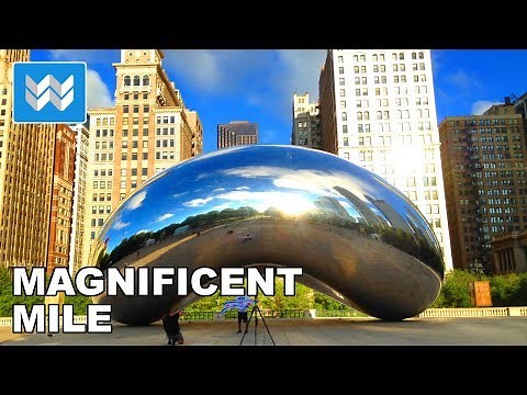 Magnificent Mile in Downtown Chicago, Illinois USA Walking Tour & Travel Guide