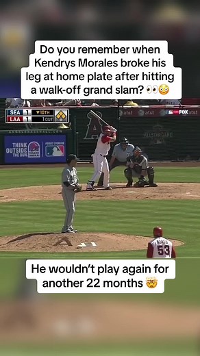 This is a brutal way to break a leg 😭 #baseball #kendrysmorales #angels #injury #walkoff #sports (via: @MLB)