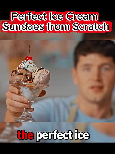 Neapolitan Ice Cream Sundae: Vanilla, Chocolate & Roasted Strawberry