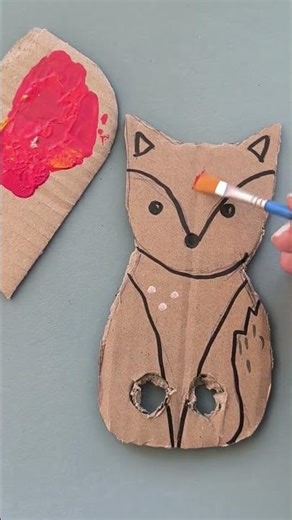 Diy cute dancing fox puppit #crafting #fun