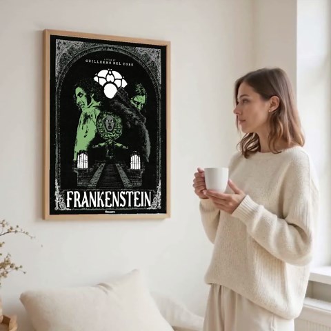 Frankenstein Poster Gothic Horror Wall Art Vintage Monster Movie Print Dark Classic Cinema Decor Gothic Home Poster - Etsy
