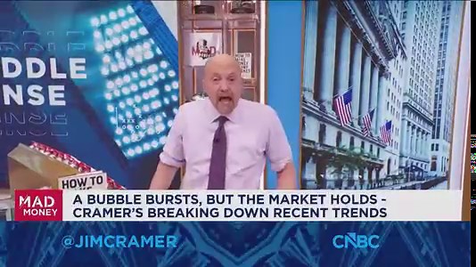 Institutional money fled bubble stocks and moved into non-tech, says Jim Cramer