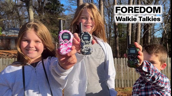 FOREDOM Walkie Talkies for Kids Long Range, Kids Outdoor Toys for 4 5 6 7 8-10 12 Year Old Girls Birthday Gift - 2 Pack