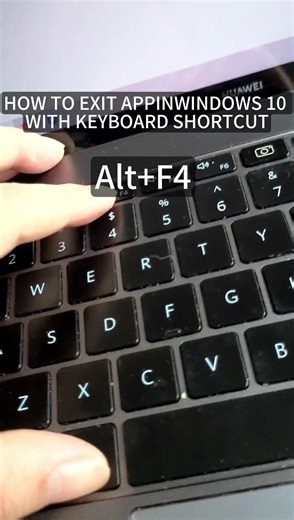 HOW TO EXIT APP IN WINDOWS 10 WITH KEYBOARD SHORTCUT #technology #tech #shorts #short