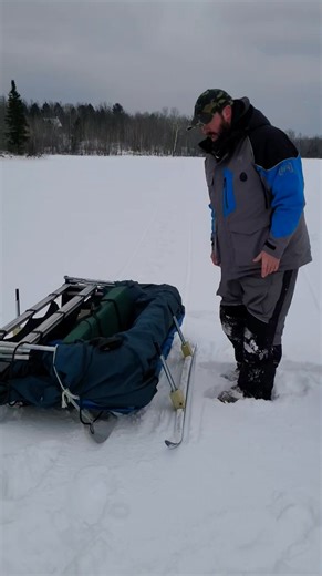 I had an idea to make a "detachable" Smitty sled for my 2 man Clam Guide ice shack, so here's a quick look at how easy it is to pop the skis on. I put a link to the full build video in the comments! #anglinganarchy #icefishing #smittysled | Angling Anarchy