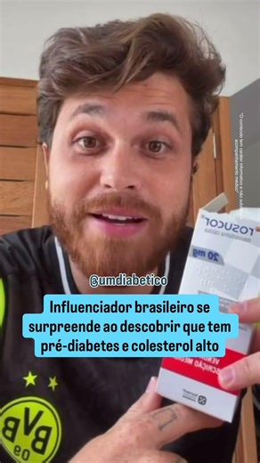 Brazilian influencer surprised to discover he has pre-diabetes and high cholesterol.