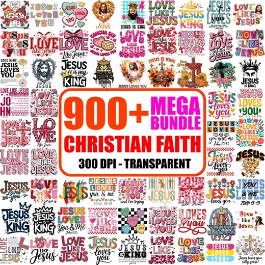900  Christian Faith PNG Mega Bundle ( 900  Designs) - Etsy