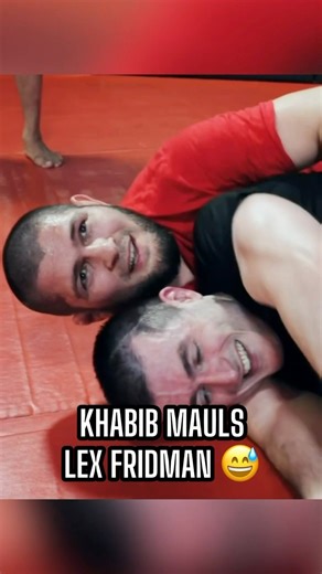 Khabib showcases his elite pressure grappling with Lex Fridman! 🦅 Via Lex Fridman | Red Corner MMA