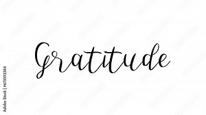 Gratitude Text Animation. Great for National Gratitude Month Celebrations. Great for banner, social media feed wallpaper stories