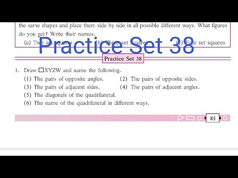 Practice Set 38 | L- 16 | Quadrilaterals | Class 6 Maths