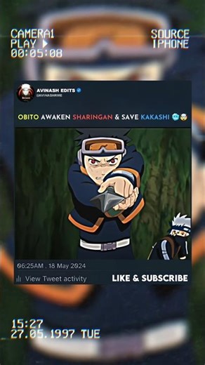 OBITO AWAKEN SHARINGAN 🥶🤯