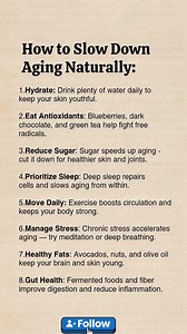 10K views · 36 reactions | How to slow down aging naturally #healthtips | Health Tips Tricks | Facebook