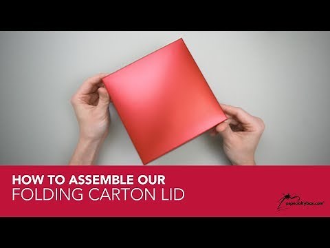 Folding Carton Assembly: How To Fold A Folding Carton Lid