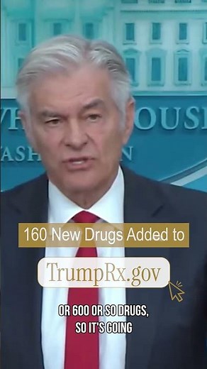 President Trump has worked to add 160 NEW prescription drugs to TrumpRx.gov 💊