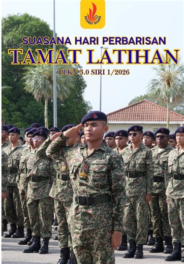 2 Mac 2026. Tamat sudah satu fasa perjalanan. Suasana Hari Tamat Latihan PLKN 3.0 Siri 1/2026 di CLKN 505 Pekan, Pahang menyaksikan detik penuh makna buat setiap wiramuda. Dari langkah pertama hingga ke hari terakhir, segalanya terakam sebagai kenangan yang akan dibawa pulang, disiplin yang dibina, semangat yang dipupuk dan persahabatan yang terjalin. Bukan sekadar penamat latihan, tetapi permulaan kepada tanggungjawab yang lebih besar di luar sana. Sebarang Info mengenai #PLKN3.0 dan #KhidmatNe