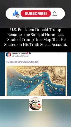 He renamed the Strait of Hormuz?! 😂🌊 #Trump. The most unhinged map edit in history. 🗺️🇺🇸