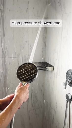 Strong water, soft touch, instant upgrade#highpressureshower #shower #bathroom #showertiktok #foryour