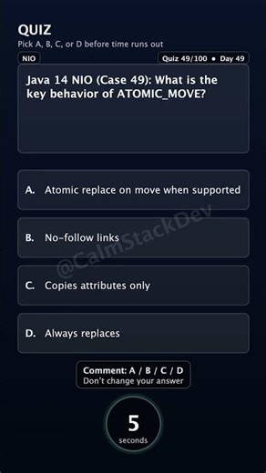 Quiz 249 ATOMIC MOVE Java14 | #shorts #java #quiz