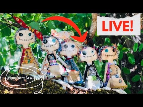 Snowstorm Crafts is live! Making A Junky Grungy Grammy Doll ~ Junky Jams ~ Chill Chat & Craft