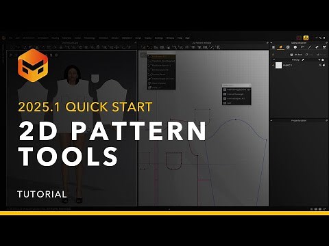 Marvelous Designer 2025.1 Quickstart Guide #3: 2D Pattern Tools