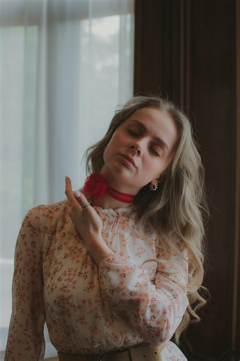 Silk Rose Ribbon Choker Necklace - Etsy