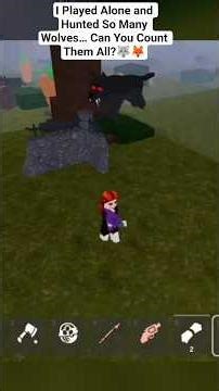 I Played Alone and Hunted So Many Wolves.Can You Count Them All? #99nightintheforest #shorts #roblox
