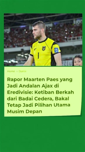 DARI MLS KE AJAX! Maarten Paes Ketiban Berkah di Eredivisie, Ini Raportnya!