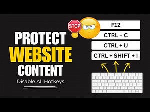 Disable hot keys in website