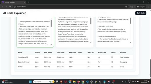 AI Code Explainer with Multi-LLM Comparison | Anubhav Bangari posted on the topic | LinkedIn