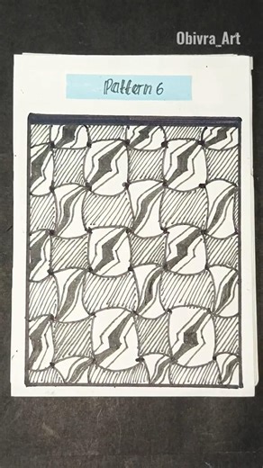 Pattern 6 - Relaxing Zentangle Pattern #zentangle #zentangleart #patternart #shorts #shortvideo