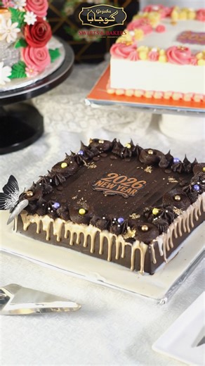 Welcome 2026 with a cake that speaks celebration! 🎉🎂 Our New Year 2026 customized cakes are crafted to match your party vibes — full of flavor, color, and creativity. Add your personal touch and let the sweetness set the tone for a joyful, unforgettable year ahead! ✨💫 #NewYear2026 #CustomizedCake #CelebrateWithCake #SweetStart2026 #NewBeginnings #PartyVibes #GojabaSweet #FestiveFlavors #CakeLovers #Welcome2026 | Gojaba Sweets Bakers & Nimko