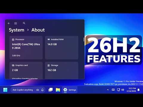New Windows 11 26H2 Features – New Context Menu, Taskbar, Point-in-time Restore (How to Enable)
