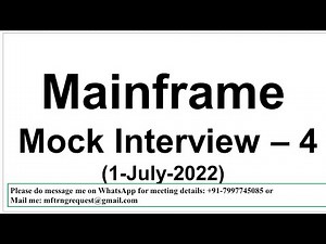 Mainframe Mock Interview 4