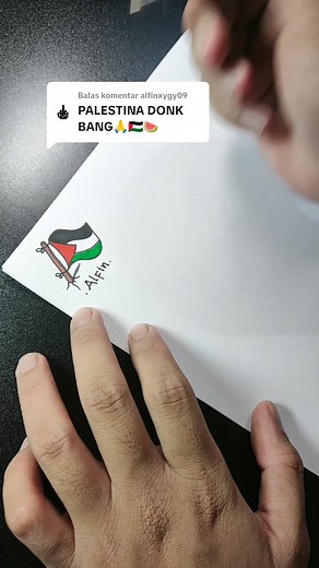 Supporting Palestine Through Art - Drawing the Flag