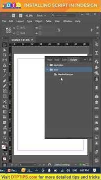 How to install an script in Indesign #shorts #indesign #indesignintroduction