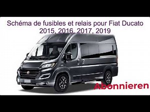 Schéma de fusibles et relais pour Fiat Ducato 2015 / 2016 / 2017 / 2019.