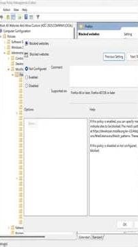 Block All Websites and Allow Exceptions in Firefox Using Group Policy on Windows Server 2025