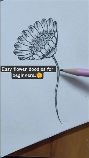 Easy flower doodles for beginners..🌼
